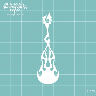 Чипборд від Вензелик - Гітара 03, розмір: 20x68 мм