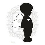 Акриловий штамп Lesia Zgharda D079 Хлопчик з сердечком