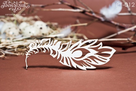 Чипборд від Вензелик - Перо Жар-Птиці, розмір: 37x100 мм