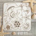 Чипборд ScrapBox - набір малий Морський