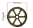 Металлическая шестеренка, цвет античная бронза, диаметр 15 мм, 1 шт.