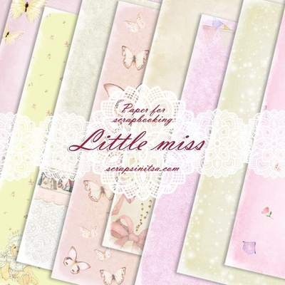 Набір паперу "Маленька міс", 8 аркушів, 30x30 см, ТМ Тетяна Синиця