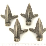 Нотки для шкатулок великі, античне срібло, 74x50 мм, 4 шт.