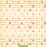 Лист двусторонней скрапбумаги от October Afternoon - “Cakewalk” Collection - Buttercream, 30х30