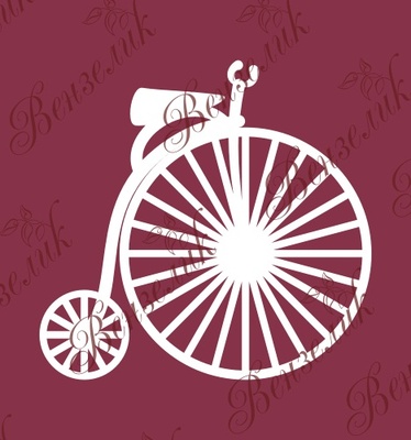 Чипборд від Вензелик - Ретро велосипед, розмір: 65x67 мм