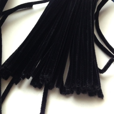 Синельная проволока, цвет черный, 30 см, 1 штука