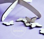 Деревʼяна прикраса від Wycinanka - Міні-miль з метеликами, 3 власника 15,5см, 8 метеликів 3 см, 10 дет.