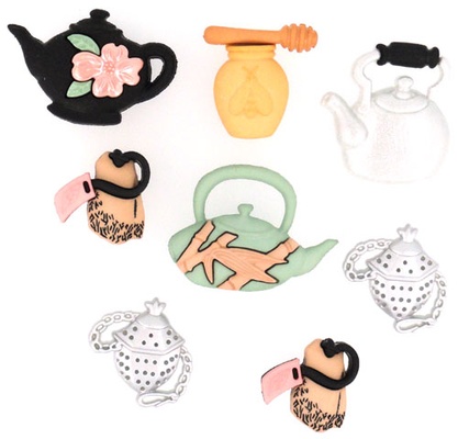 Набір декоративних ґудзиків Dress It Up - Time For Tea