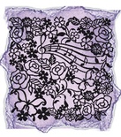 Трафарет (маска) від Viva - decor 29x29см "Квіти і ноти"