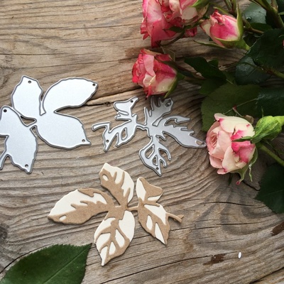 Набор ножей для вырубки «Листья роз» 67x87мм