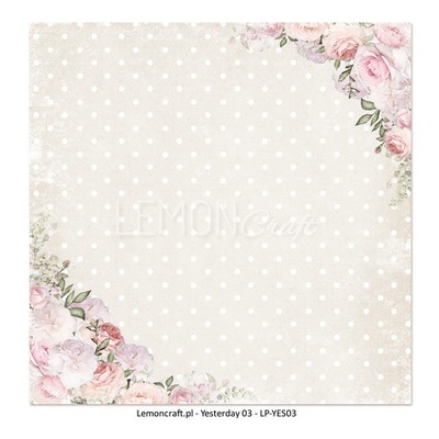 Аркуш двостороннього паперу для скрапбукінгу від LemonCraft - Yesterday 03