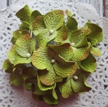 Гортензії з фоамірану, діаметр 35 мм, колір оливковий, 5шт.