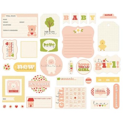 Высечки Carta Bella - It's a Girl - Ephemera Cardstock Die-Cuts