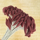 Тычинки для лилии на проволоке, цвет коричнево-бордовый, 5 шт.