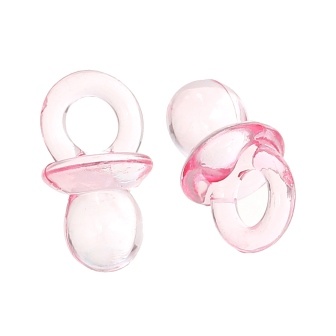 Акрилова підвіска "Соска", колір рожевий, 21x12мм, 1 шт.