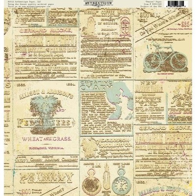 Аркуш скрап-паперу Authentique Renown, 30x30 см, односторонній