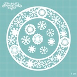 Чипборд від Вензелик - Рамка + сніжинки 98, розмір: 92x92 мм