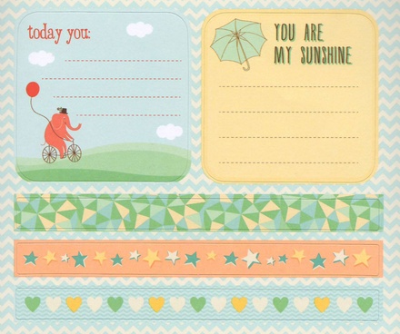 Книга наклейка - Grant StudiOs-Baby Boy - La De Dah, 5 аркушів на дитячу тематику