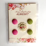 Набір ґудзиків від Allmacraft - Літня романтика, у набір 5 елементів