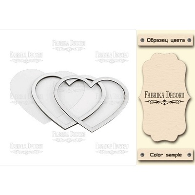 Заготовка для шейкера Сердечко - 2, колір молочний, ТМ Фабрика Декору