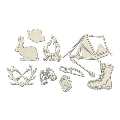 Набір чіпбордів Охота 659, 10x15см, колір молочний, ТМ Фабрика Декору