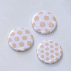 Набір фішок від ТМ Бумага Марака - Рожеві горошки №1, рожевий на білому, 3шт., f30