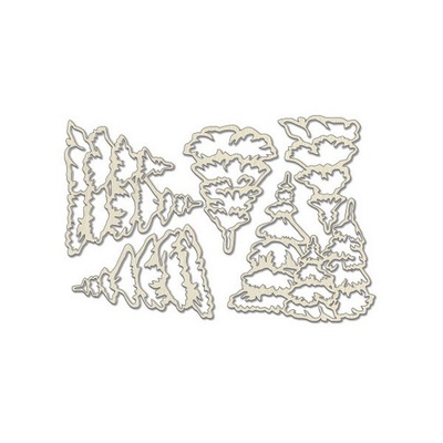 Набір чіпбордів Ялинки 771, 10x15см, колір молочний, ТМ Фабрика Декору