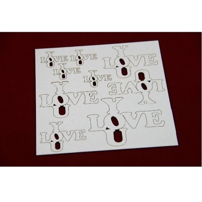 Чипборд Scrapiniec - LOVE You кросворд, 9 штук