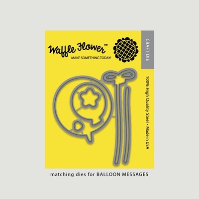 Ножі (310070) + Штампи (271065) Waffle Flower - Balloon Messages Die