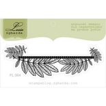 Акриловый штамп Lesia Zgharda FL064 Лиственный баннер маленький, размер 7,6x2,5 см