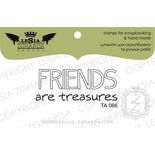 Акриловый штамп Lesia Zgharda TA066 Friends are treasures, размер 4,4x1,7 см