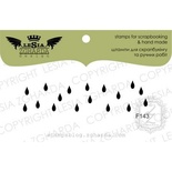 Акриловый штамп Lesia Zgharda F143 Капельки, размер 6х1,5 см