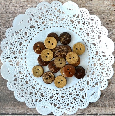 Пуговицы декоративные от Hobby&You - Кокос -Ассорти 3, диаметр 10 мм, 20 шт