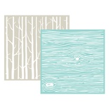 Набор папок для тиснения We R Memory Keepers - Embossing Folder - Wood Grain, 15х15 см, 2 шт.