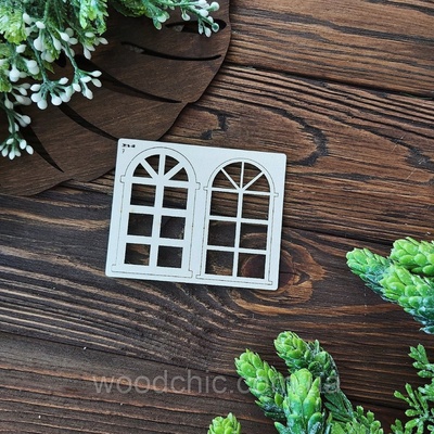 Чипборд Вікно 2 3д, WOODchic, 7 см