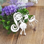 Чипборд от Вензелик - Девочка с олененок, размер: 70x57 мм