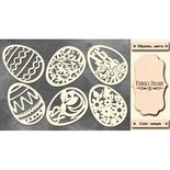 Набір чіпбордів Великодні яйця, колір молочний, ТМ Фабрика Декору