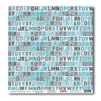 Лист бумаги для скрапбукинга  от ScrapBerry's - Версаль - Поездка заграницу