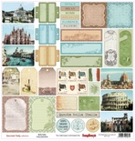 Лист бумаги для скрапбукинга от ScrapBerry's - Итальянские каникулы - Белла Италия, 30,5 х 30,5 см