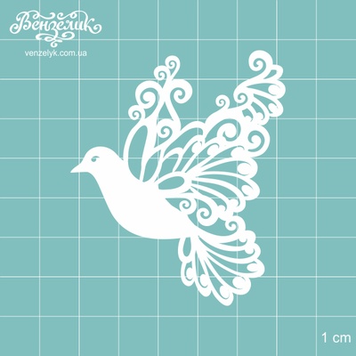 Чипборд від Вензелик - Голуб, розмір: 54x64 мм