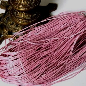 Вощений шнур, 1,5 мм, колір рожевий, 5 метрів