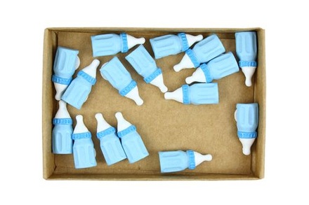 Набір декоративних прикрас зі Стікерами від ScrapBerryʼs - Дитяча пляшка, 16 шт