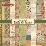 Набор бумаги для скрапбукинга, 15х15см, 170 гр/м Внутри моего лета, 24 листа