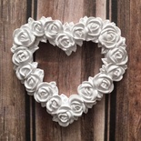 Гипсовое украшение от Е.В.A.- Сердечко, 5.2х5.4см