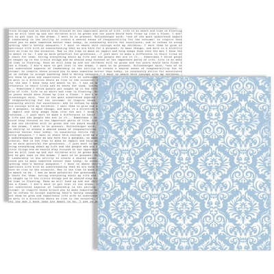 Лист двусторонней бумаги Teresa Collins - Stationery Noted - Damask Paper, размер 30х30 см