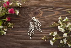 Чипборд від WOODchic - Підвіска "Крапельки 2", 7х2.6 см