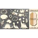 Чипборд Фабрика Декору - Dyno and co 2, колір молочний, крафт