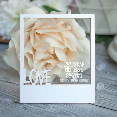 Чипборд Scrapbox - слайд з написом Love Ht-007