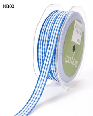 Стрічка Solid/Check, ширина 9,5 мм, колір Royal Blue, 90 см