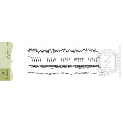 Акриловый штамп Lesia Zgharda F078 Швейная строчка любительская 2, 4 штуки, 19х13.5 см